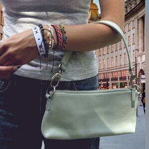 Hobo International Mint Green Handbag Leather Vintage Small Shoulder Bag